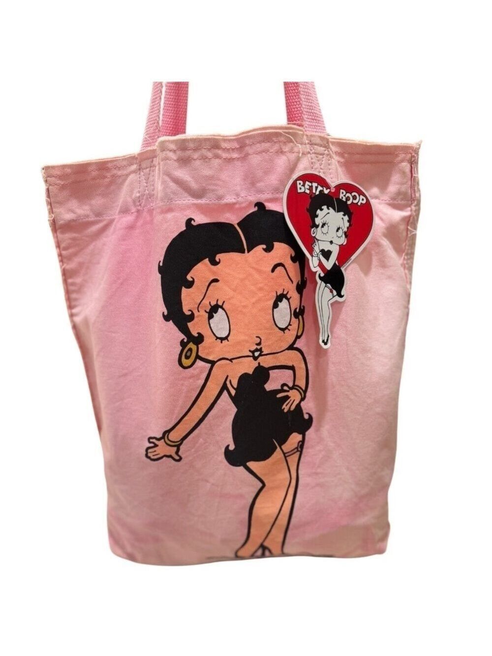 Betty Boop Pink Tie Dye Canvas Tote Bag